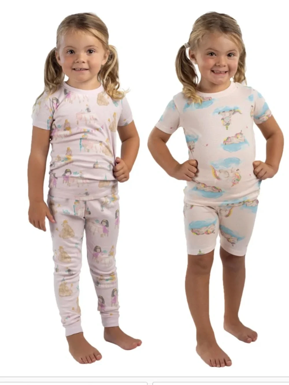 NWT Burt's Bees 4pc Pajama Set 100% Organic Cotton Unicorn Tea Party 4T